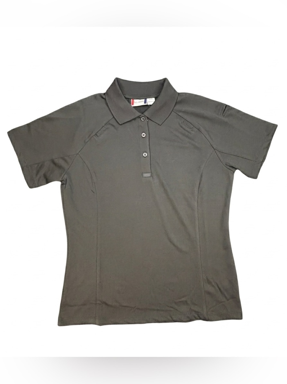 Clique Women's Medium Polo Golf Shirt Gray Tactical Short Sleeve Polyester NWT